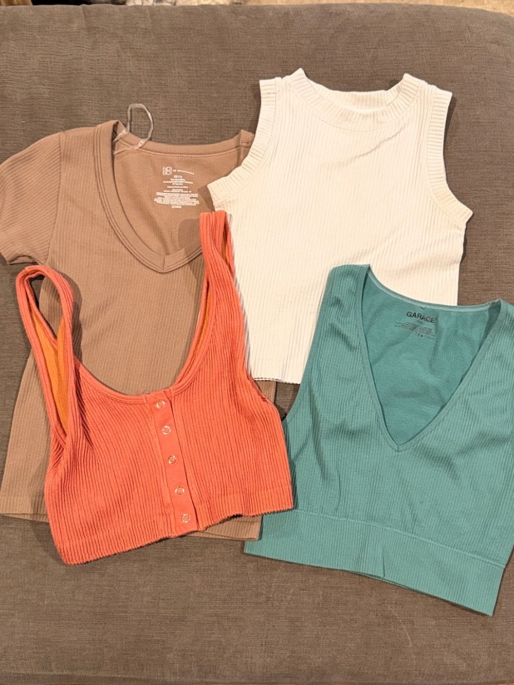 Stretchy Ribbed Top bundle of 4 small summer tops